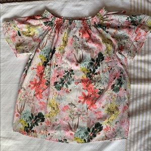 Ivanka Trump off the shoulder floral top